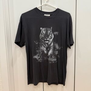 Topshop Charcoal Tiger Print Tee